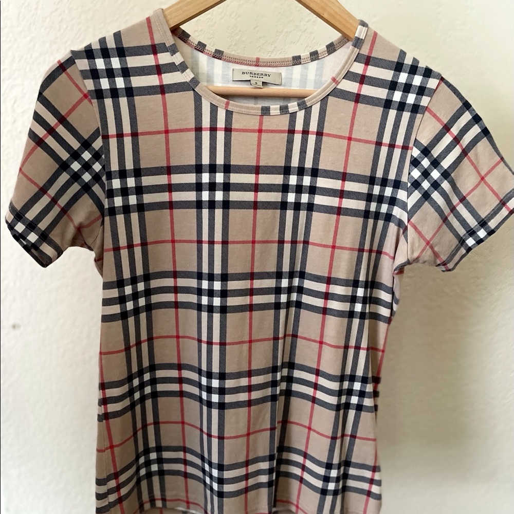 Burberry Nova Check Plaid T-shirt Tee Shirt